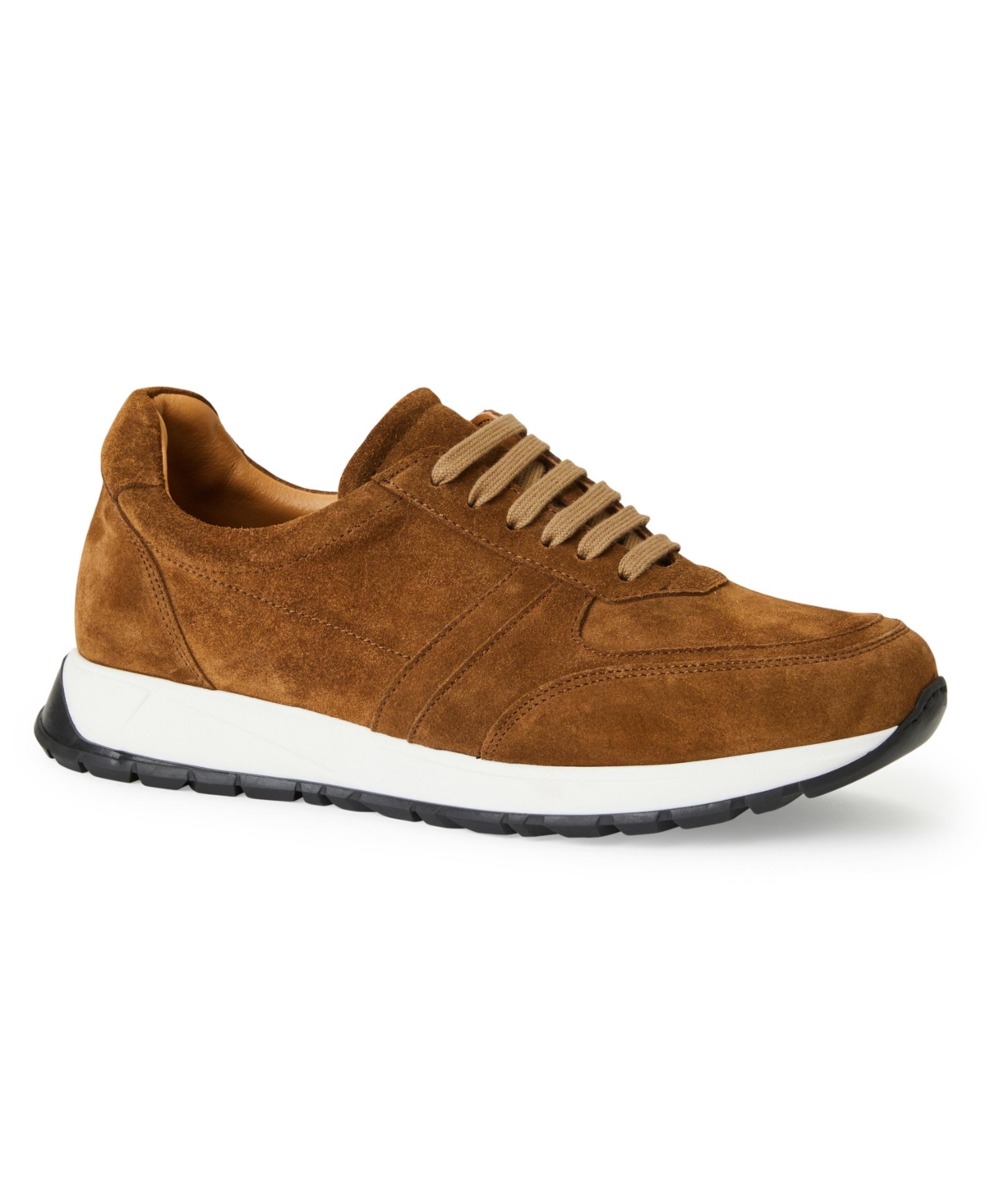 Shop Bruno Magli Men's Ace Suede And Leather Athletic Lace-up Sneakers In Tobacco Suede