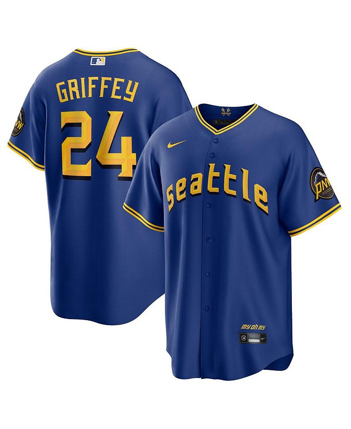 Men's Nike Ken Griffey Jr. Royal Seattle Mariners 2023 City Connect Name & Number T-Shirt Size: Extra Large