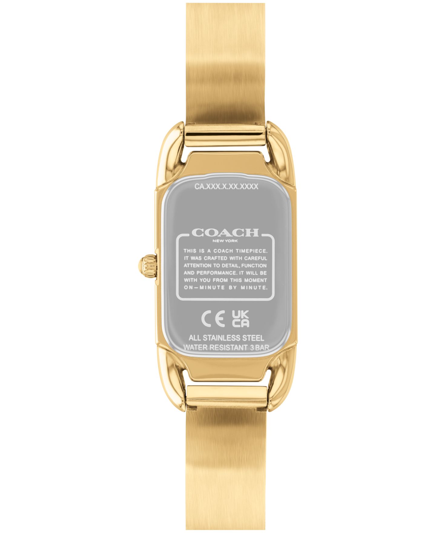 Женские часы Coach Cadie Signature C Gold-Tone Stainless Steel Bangle Watch, 28.5 x 17.5mm — фото 2