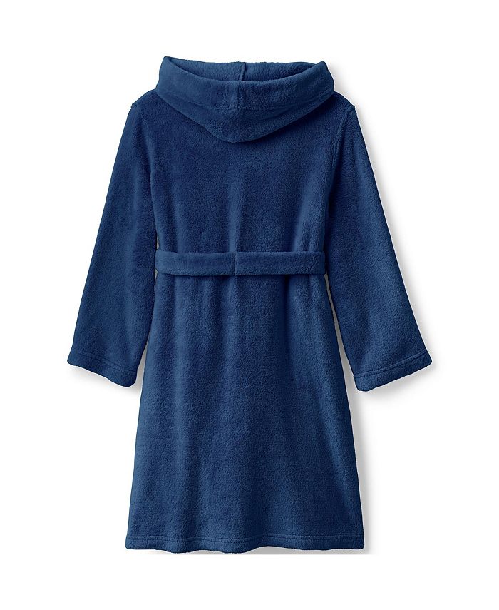 Lands' End Little Girls Fleece Hooded Robe - Macy's