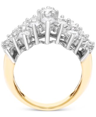 Diamond Horizontal Cluster Ring (2 ct. t.w.) in 14k Gold