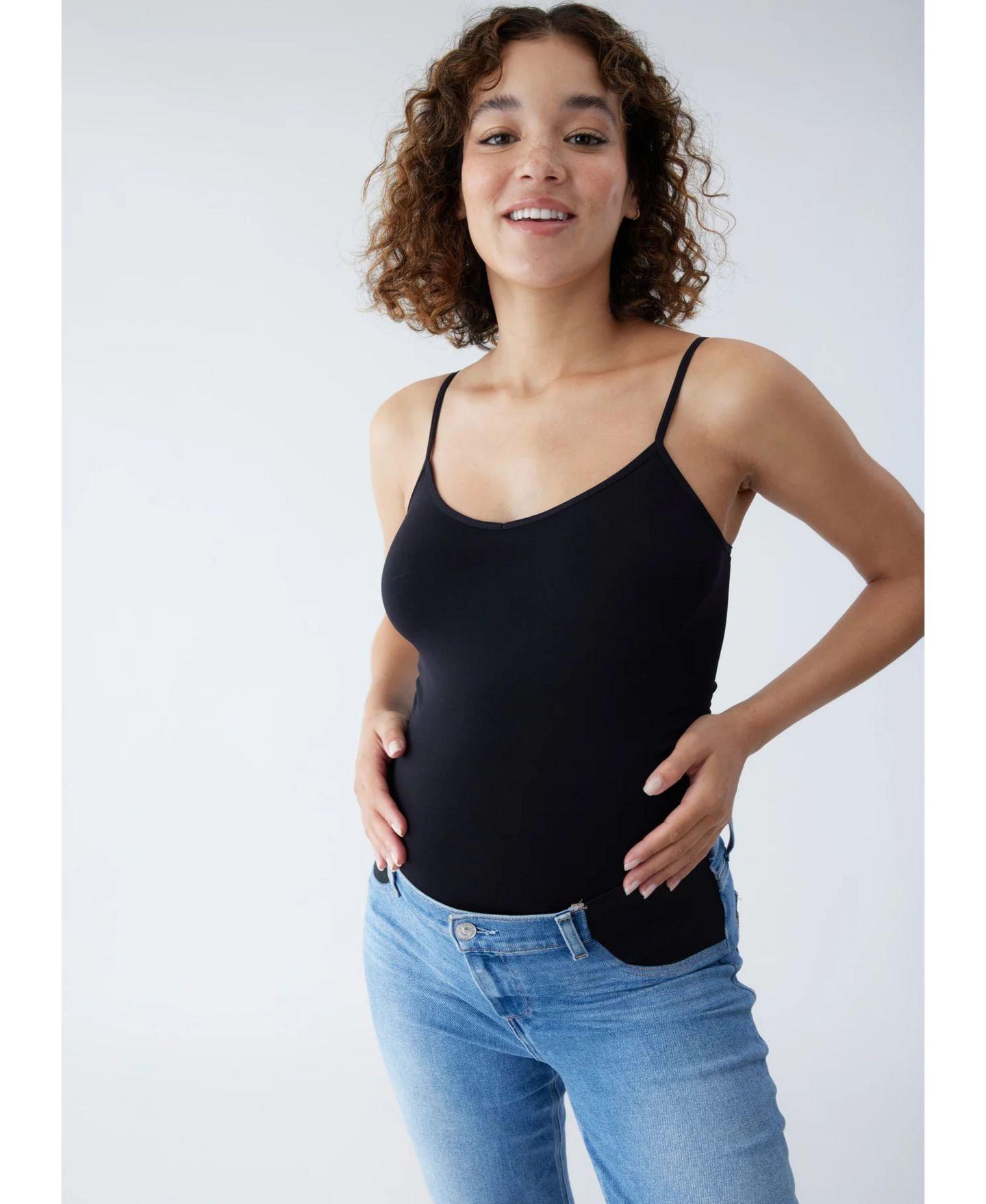 Женский топ Ingrid + Isabel Maternity Seamless Cami, цвет: Чёрный — фото 1