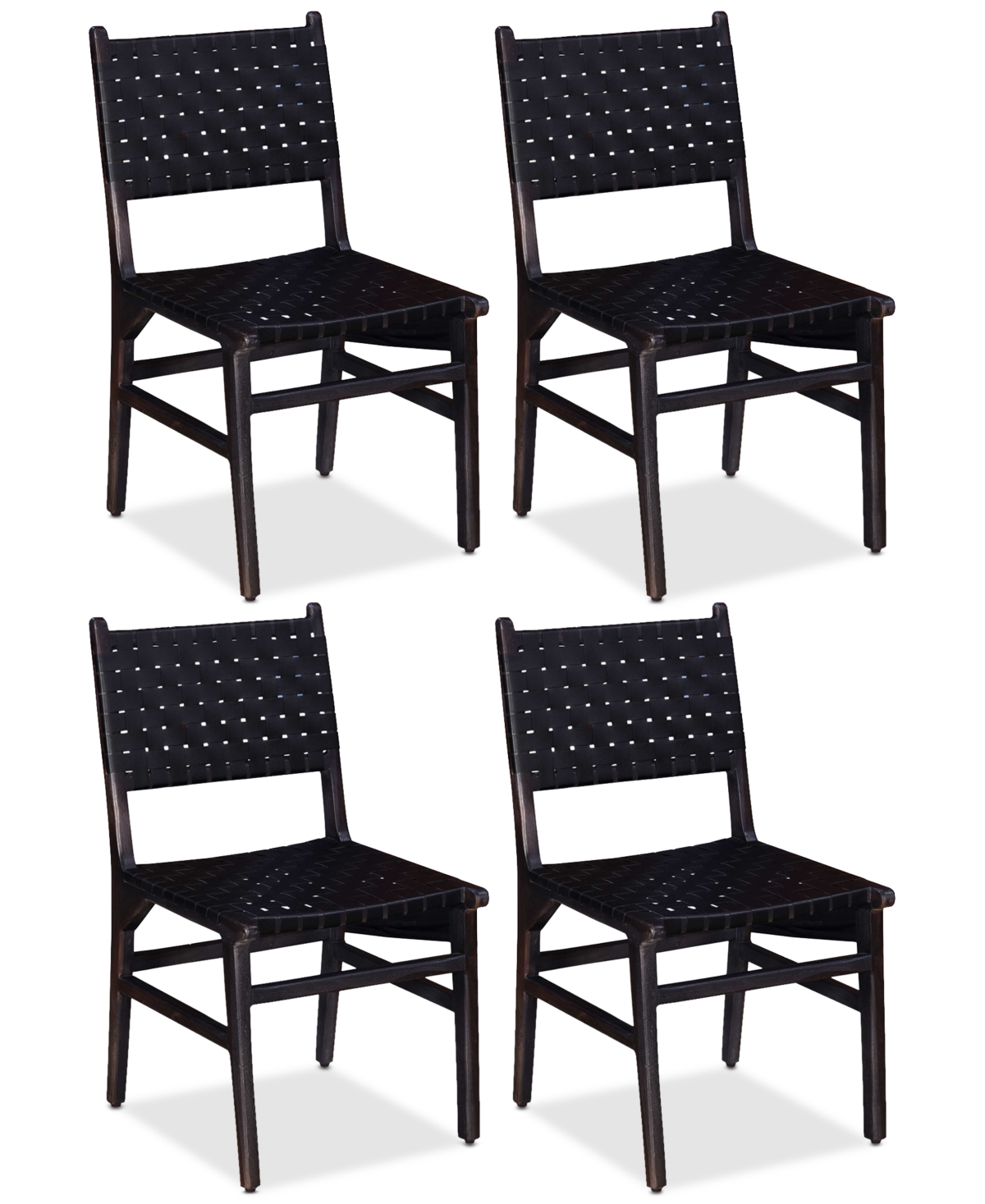 Furniture Emmilyn Black Dining Chair 4pc Set