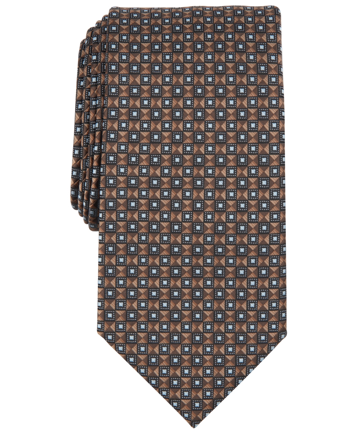 Perry Ellis Men's Martino Neat Printed Tie In Brown