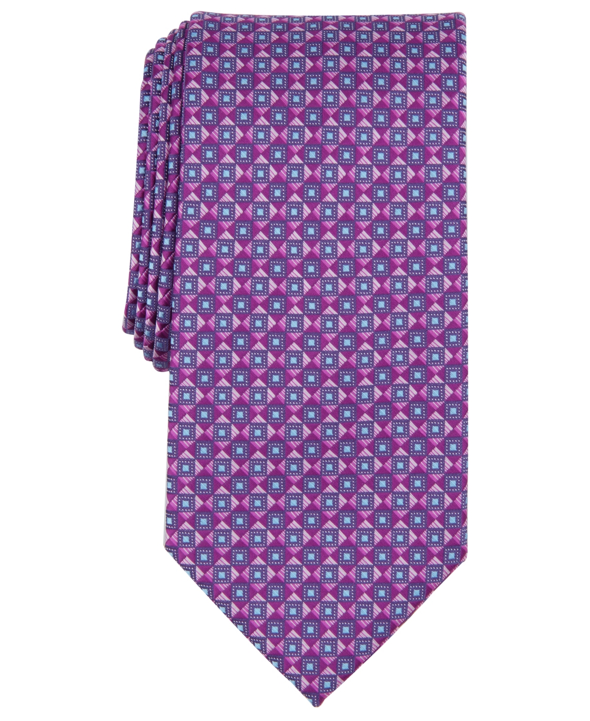 Men's Martino Neat Printed Tie - Magenta