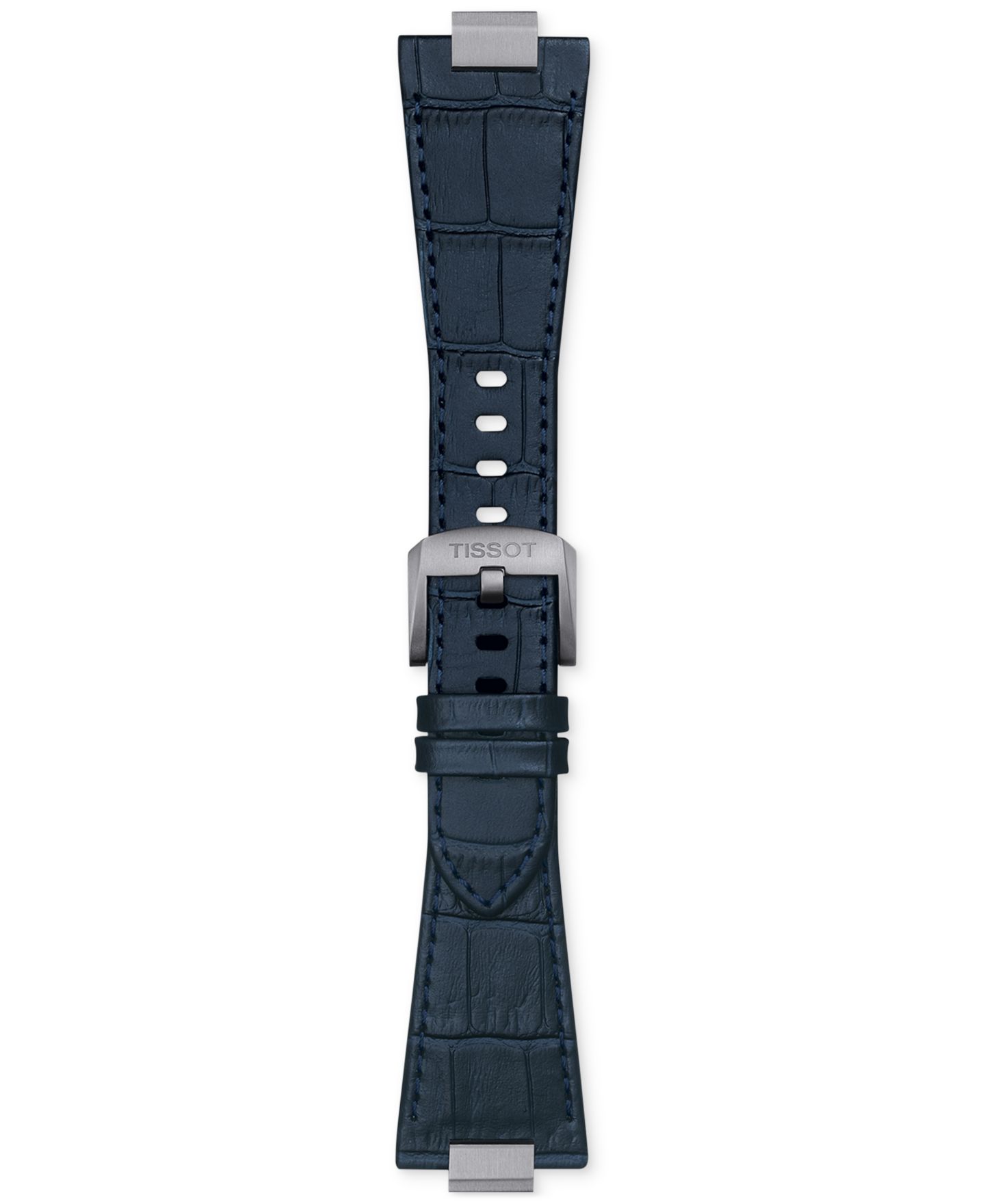 Ремешок для часов Tissot Official PRX Interchangeable Blue Leather Watch Strap — фото 1