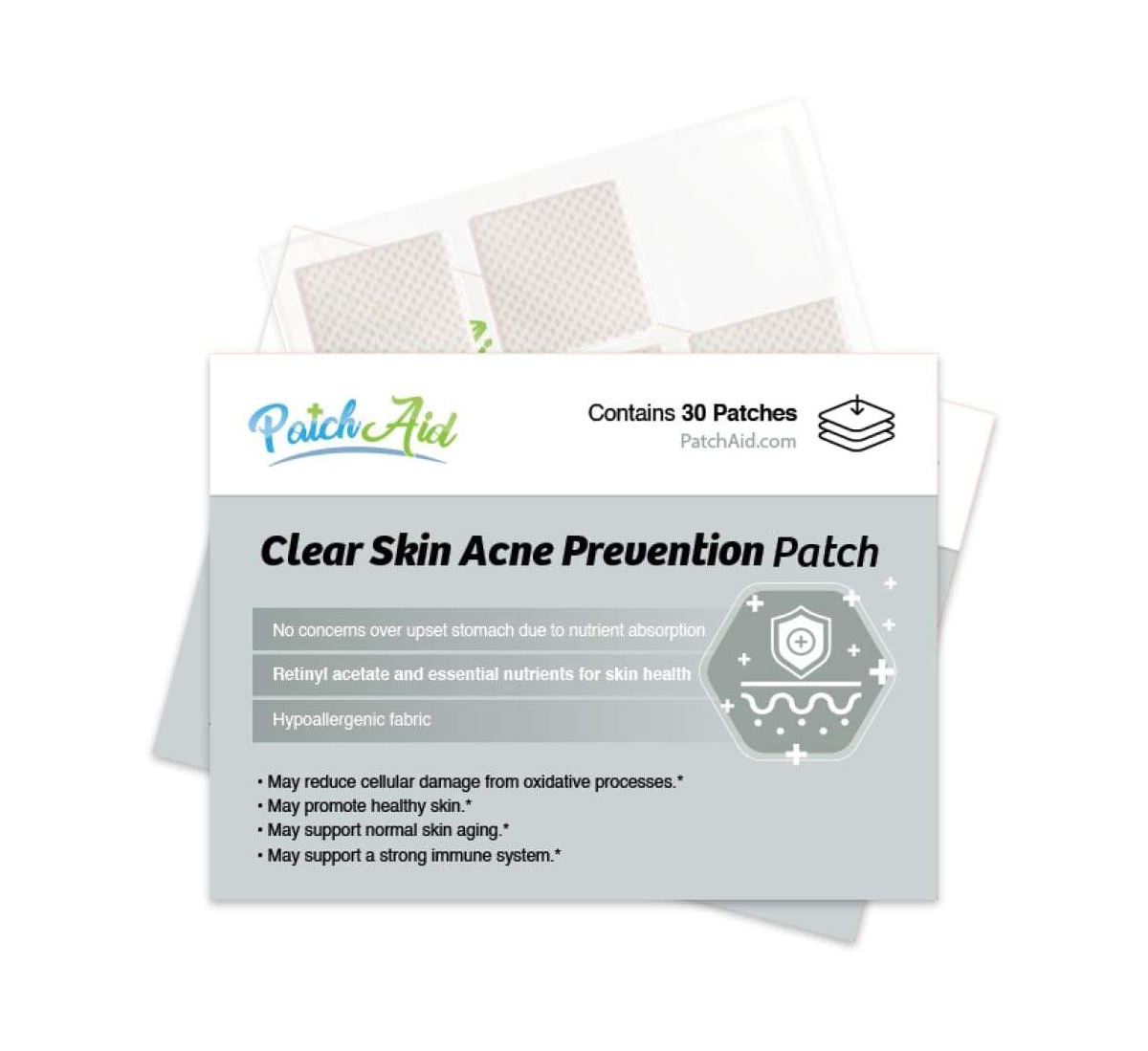 Clear Skin Acne Prevention Patch by PatchAid (30-Day Supply) - White