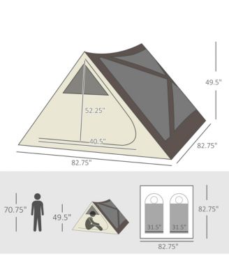 2-3 People Pop Up Camping Tent Waterproof Automatic Instant Tent Portable Cabana Beach Tent with Rainfly, Carry Bag, Windows and Doors, Outdoor Camping Hiking Indoor