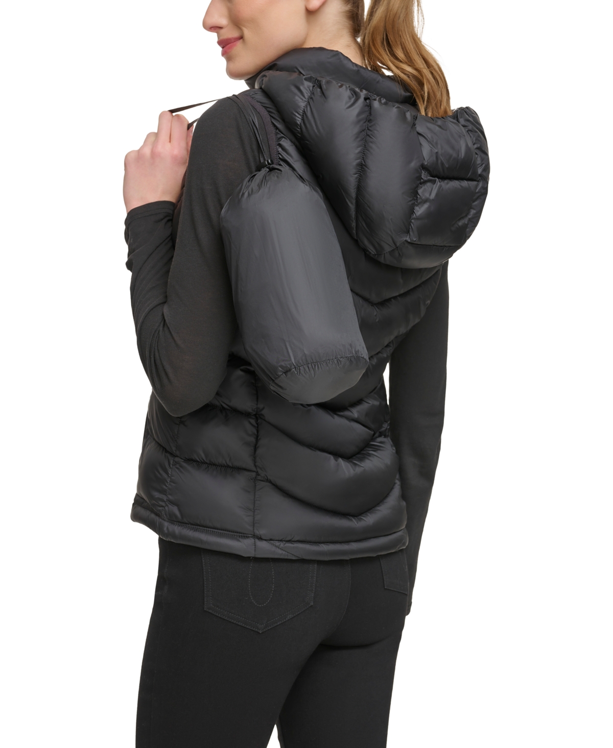 CHARTER CLUB WOMEN'S PACKABLE HOODED PUFFER VEST, CREATED FOR MACY'S 