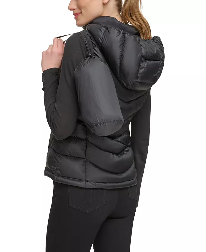 Women's Packable Hooded Puffer Vest - thumbnail 10
