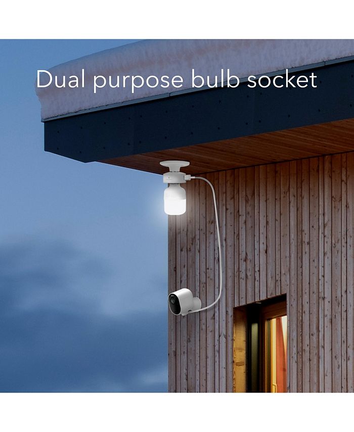 Wasserstein Bulb Socket with Arlo Charging Cable Plug in Light Socket