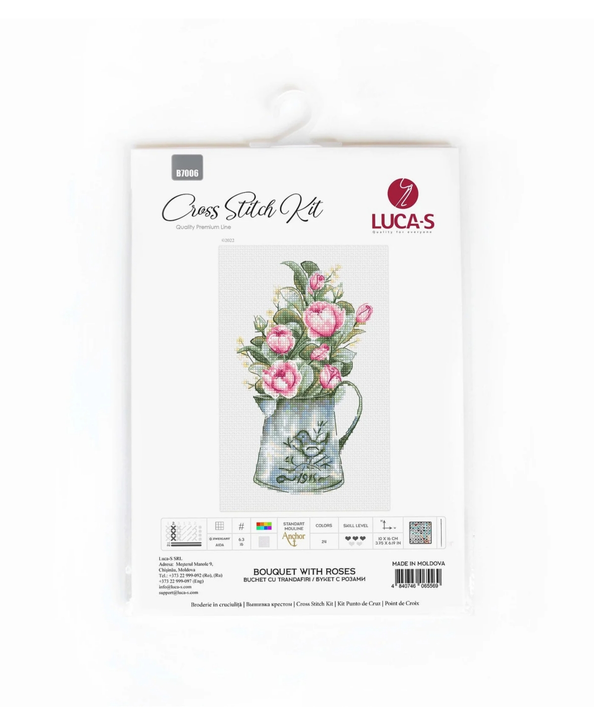 Luca-s Bouquet with roses B7006L Counted Cross-Stitch Kit