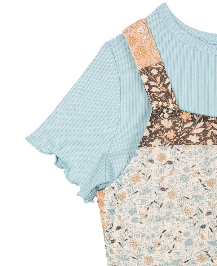 Rare Editions Toddler Girls & Little Girls Patchwork Wrap Dress Set