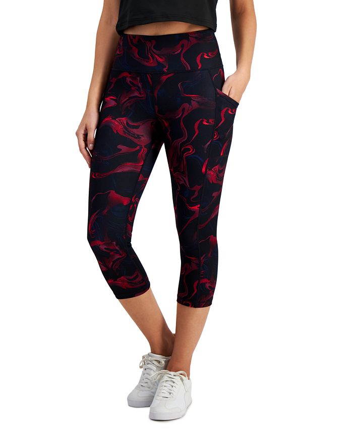 ID Ideology Women's Compression Printed Crop Leggings, Created for Macy ...