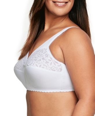 Women's Full Figure Plus Size MagicLift Cotton Wirefree Support Bra 1001