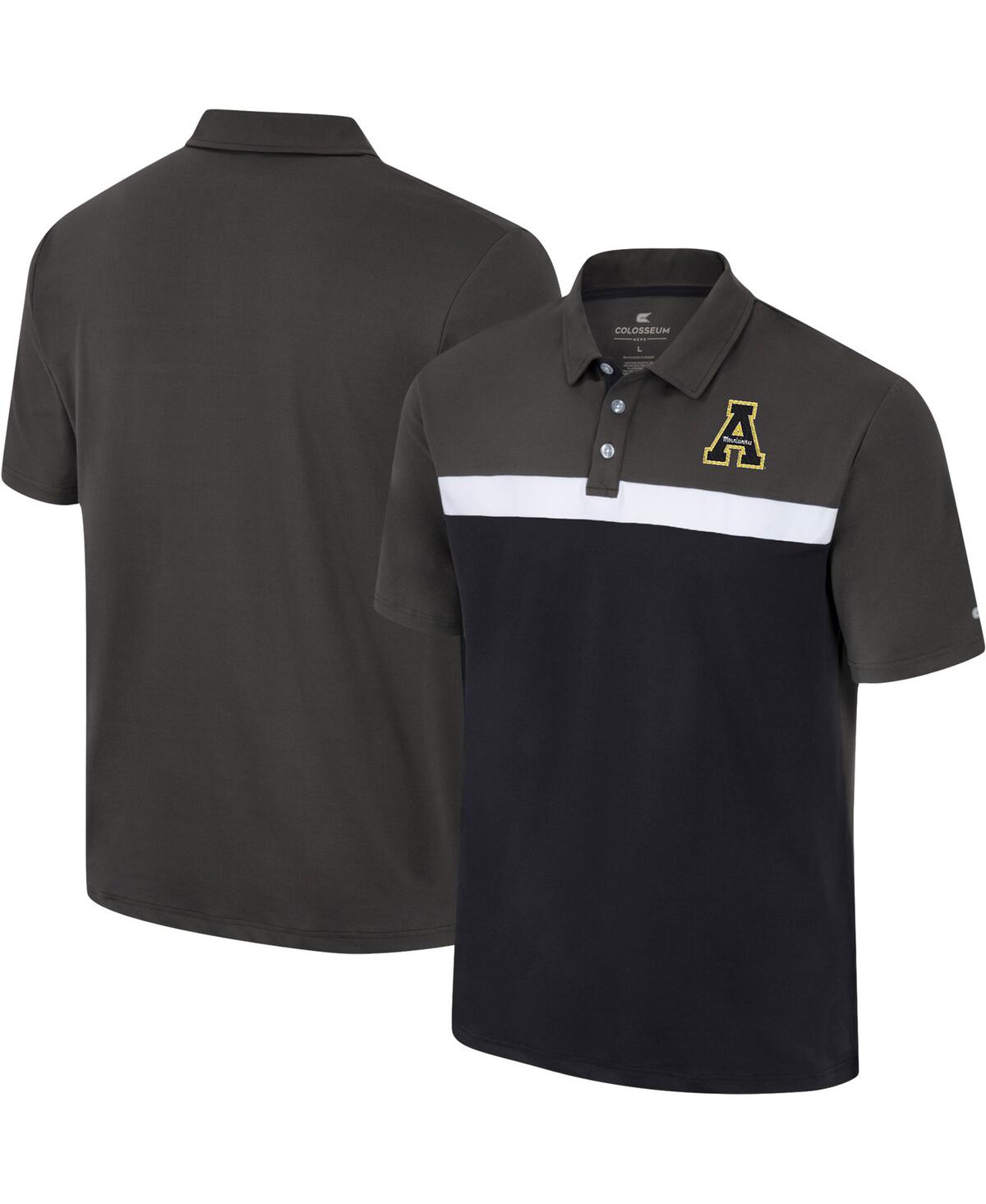 COLOSSEUM MEN'S COLOSSEUM CHARCOAL APPALACHIAN STATE MOUNTAINEERS TWO YUTES POLO SHIRT