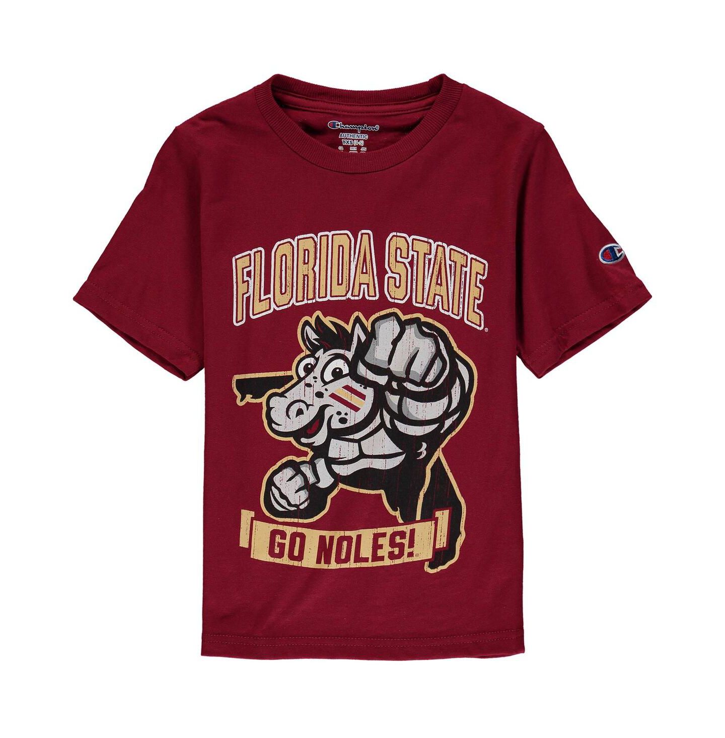 Футболка Champion Garnet Florida State Seminoles Strong Mascot T-shirt для мальчиков — фото 4