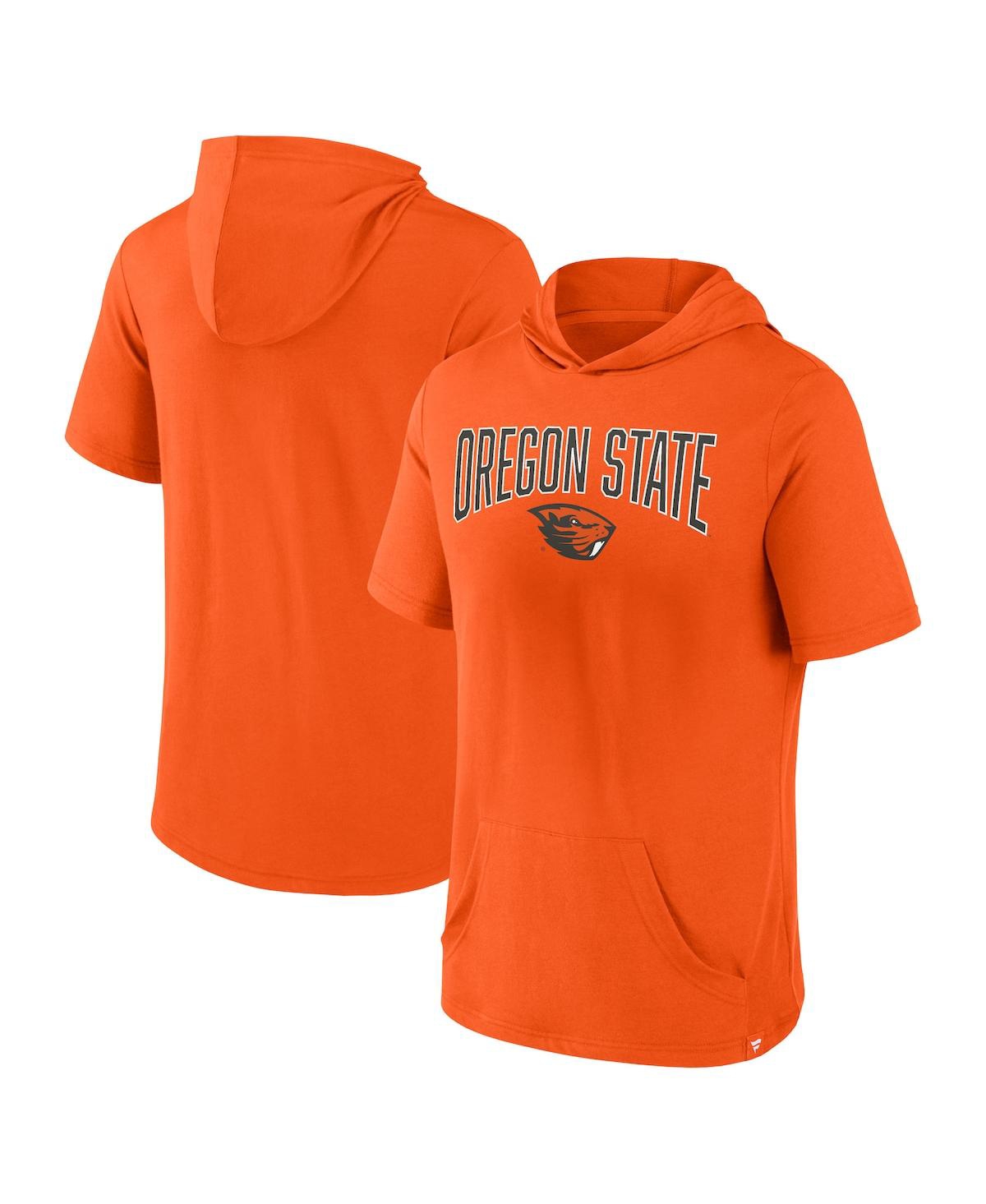 Men's FanaticsOregon State Beavers Outline Lower Arch Hoodie T-shirt - Orange