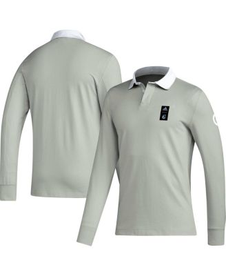 Men's 2023 Player Gray Minnesota United FC Travel Long Sleeve Polo Shirt