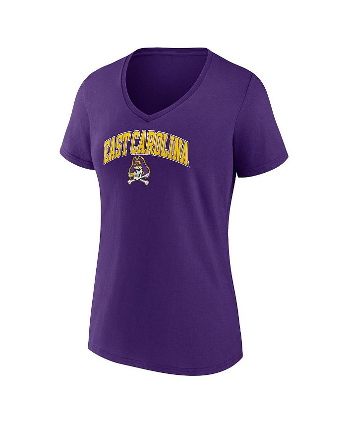 Fanatics Women's Purple ECU Pirates Evergreen Campus V-Neck T-shirt ...