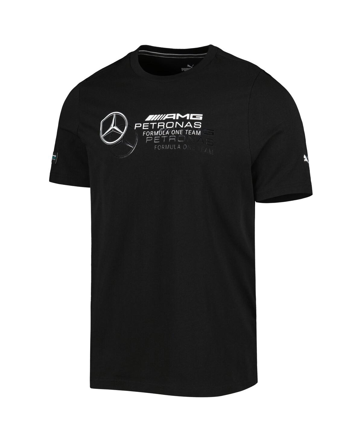 Shop Puma Men's  Black Mercedes-amg Petronas F1 Team 2023 Logo T-shirt