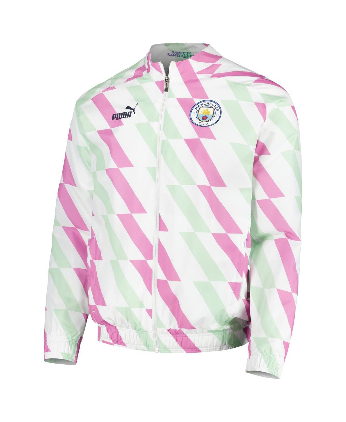 Shop Puma Men's  White Manchester City 2022/23 Pre-match Full-zip Jacket