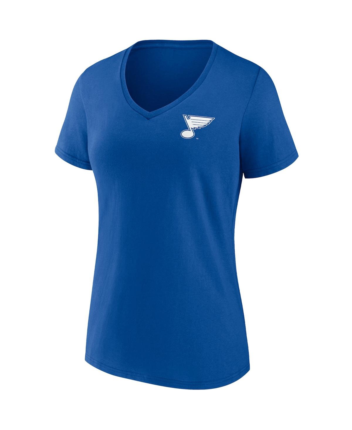 Women's FanaticsSt. Louis Blues Team Mother's Day V-Neck T-shirt - Blue