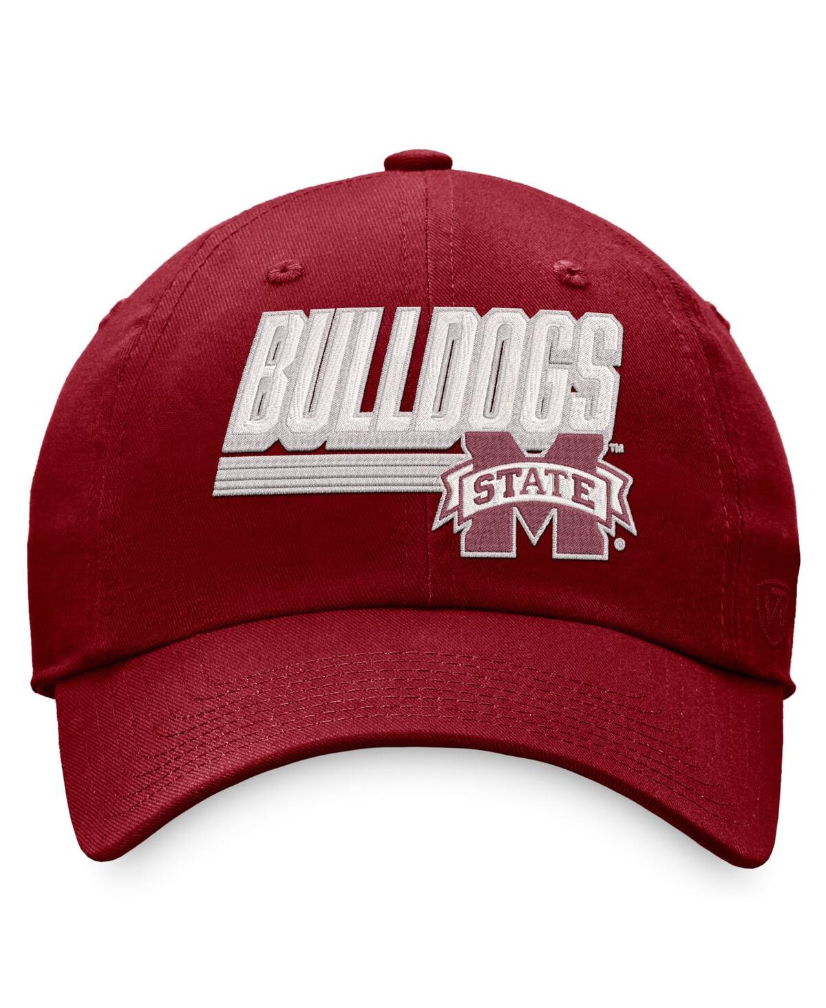 Shop Top Of The World Men's  Maroon Mississippi State Bulldogs Slice Adjustable Hat
