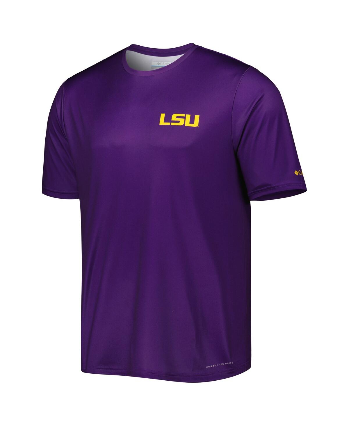 Shop Columbia Men's  Purple Lsu Tigers Terminal Tackle Omni-shade T-shirt