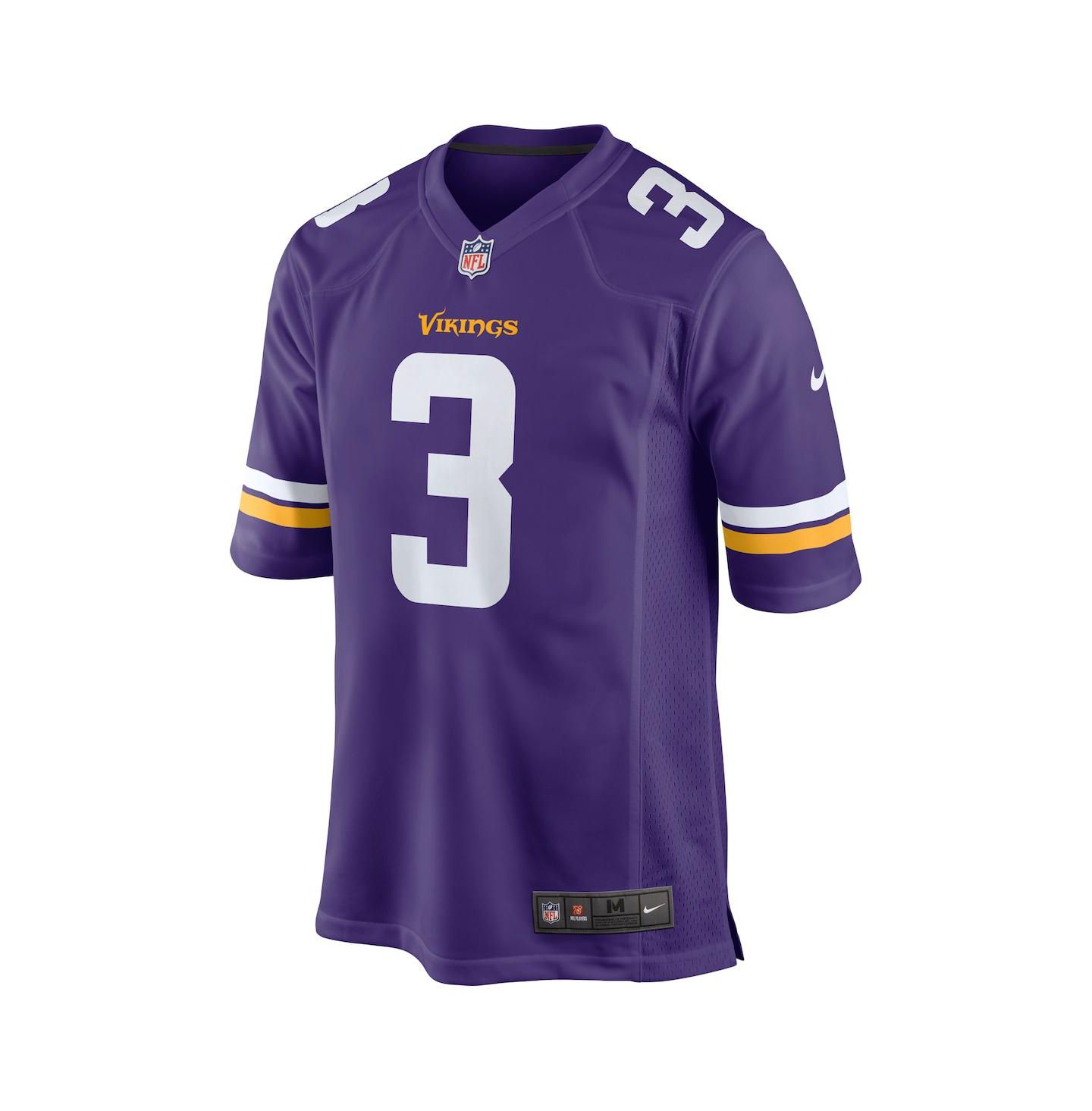Мужской топ Nike Jordan Addison Purple Minnesota Vikings 2023 NFL Draft First Round Pick Game Jersey — фото 3