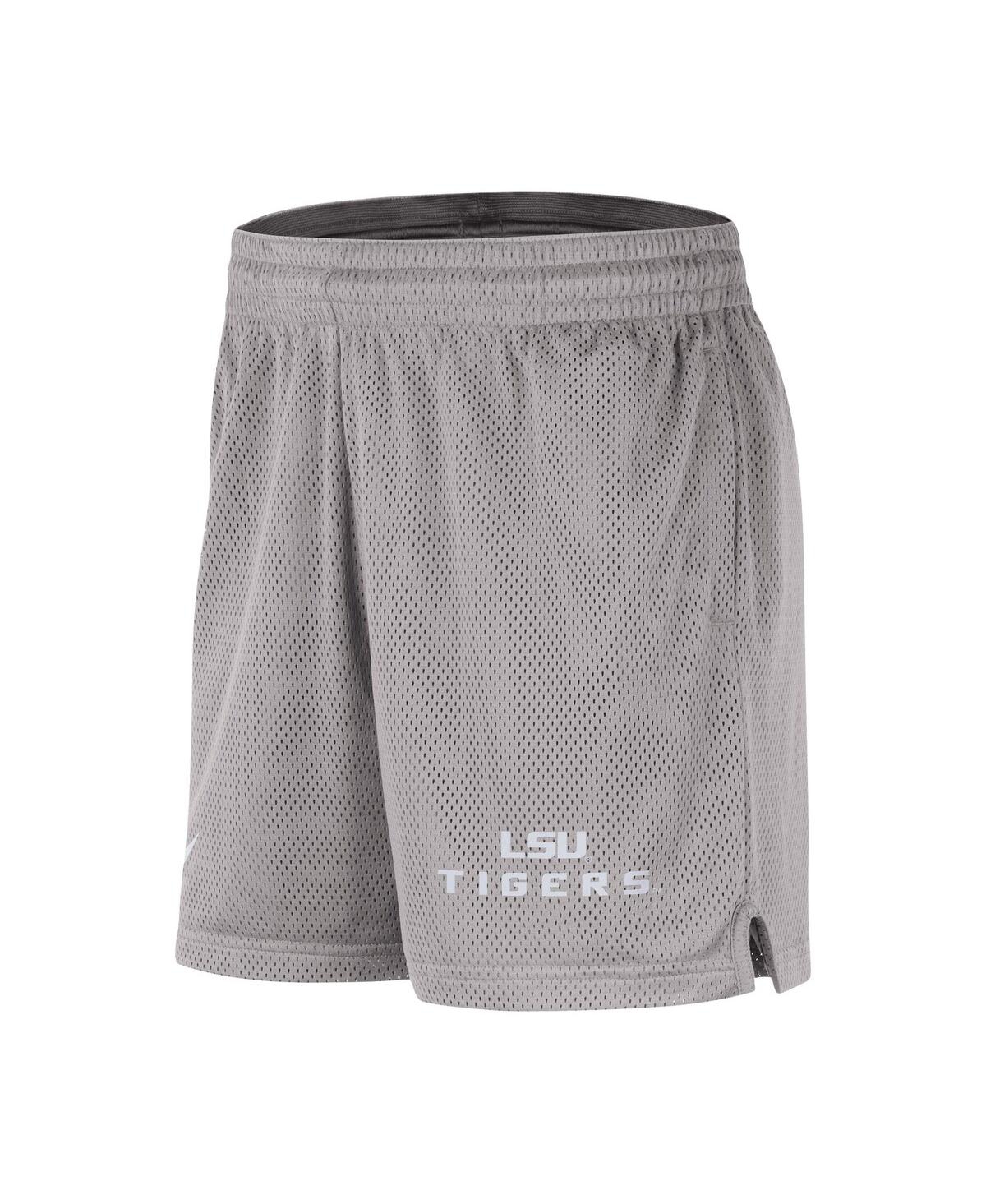 Shop Nike Men's  Gray Lsu Tigers Mesh Performance Shorts