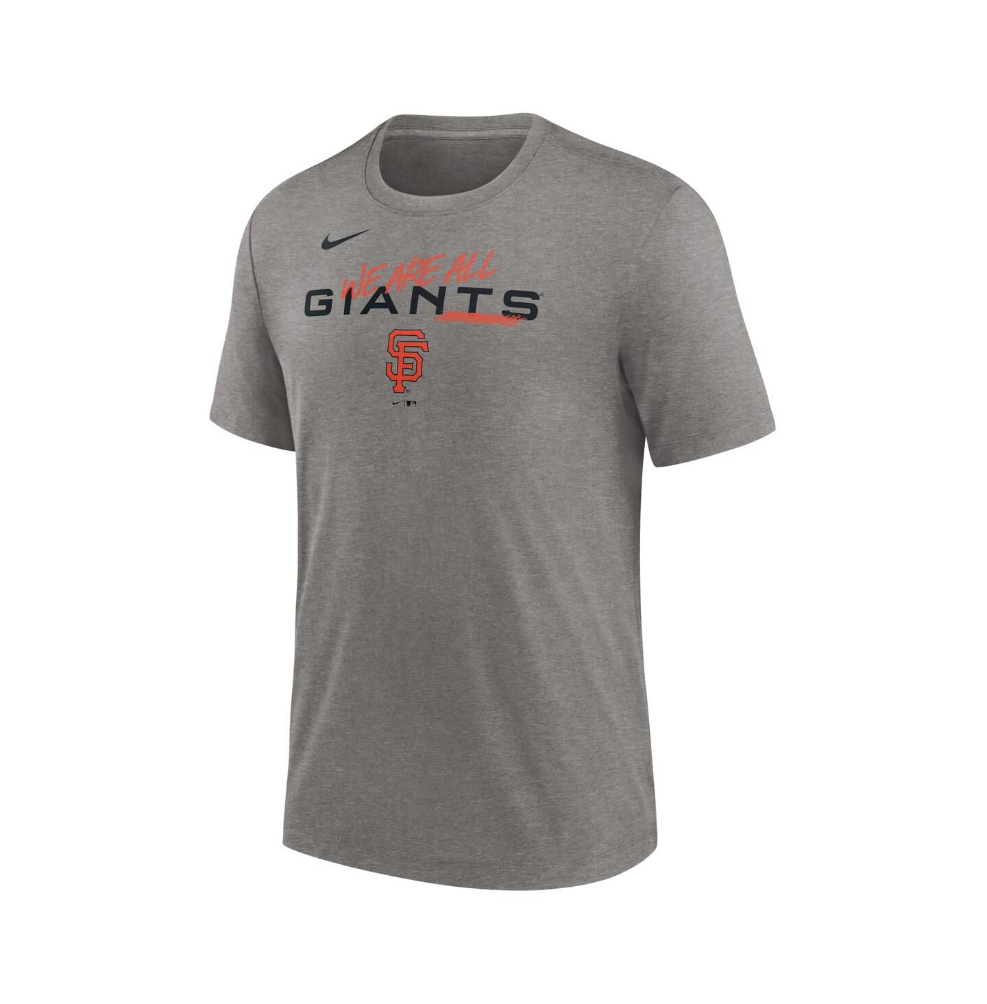 Мужская футболка Nike Heather Charcoal San Francisco Giants We Are All Tri-Blend — фото 3