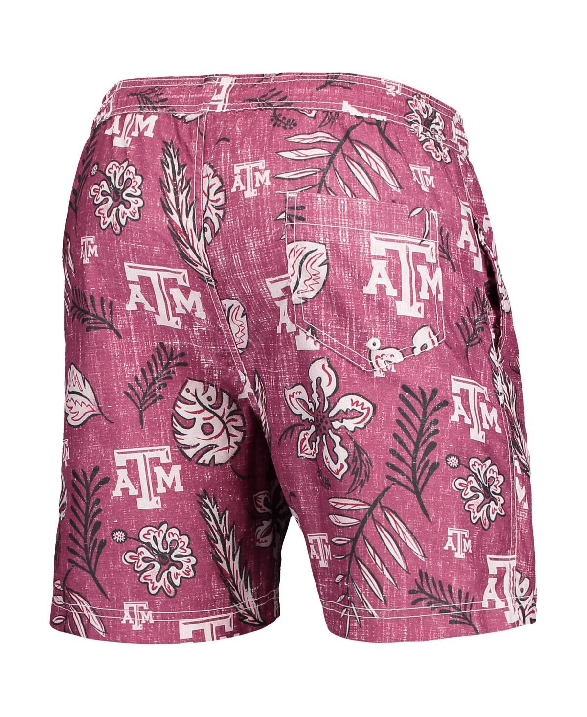 Shop Wes & Willy Men's  Maroon Texas A&m Aggies Vintage-inspired Floral Swim Trunks