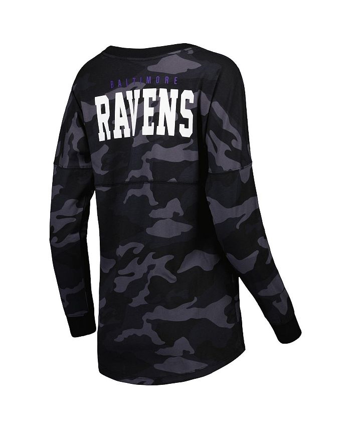 New Era Women s Black Baltimore Ravens Camo Long Sleeve T shirt