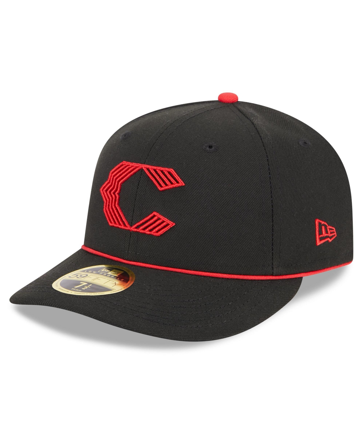 Men's New EraCincinnati Reds 2023 City Connect Low Profile 59FIFTY Fitted Hat - Black