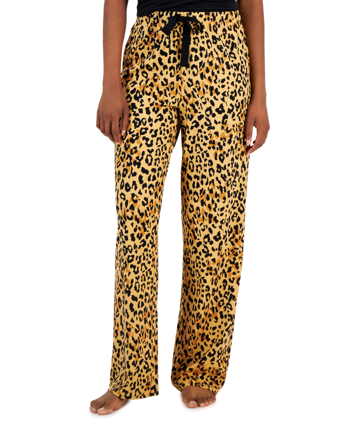 Women's Printed Wide-Leg Pajama Pants, Created for Macy's - Animal Scratch
