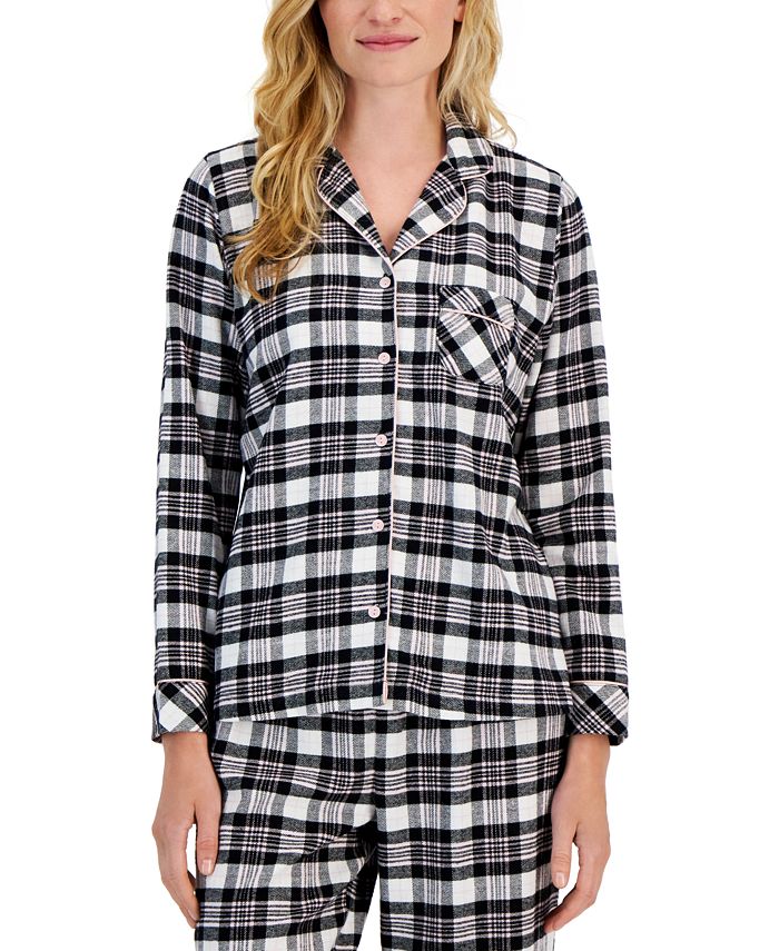 Charter Club Petite 2-Pc. Cotton Flannel Printed Pajamas Set, Created ...