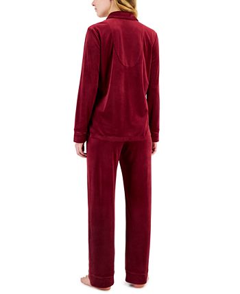 I.N.C. International Concepts Women's Velour Notch Collar Packaged Pajama  Set, Created for Macy's - Macy's