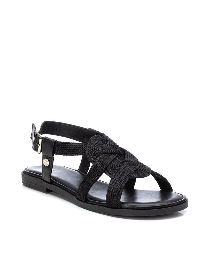 Macy's black hot sale flat sandals