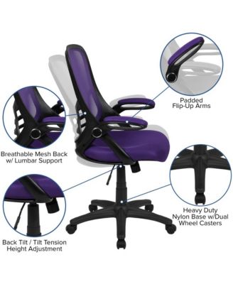 High Back Mesh Ergonomic Office Chair With Flip-Up Arms