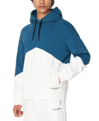 A|X Armani Exchange - Men's Long Sleeve Two-Tone Drawstring Hoodie