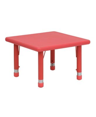 24" Square Plastic Height Adjustable Activity Table