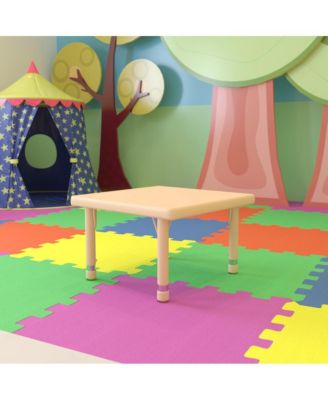 24" Square Plastic Height Adjustable Activity Table