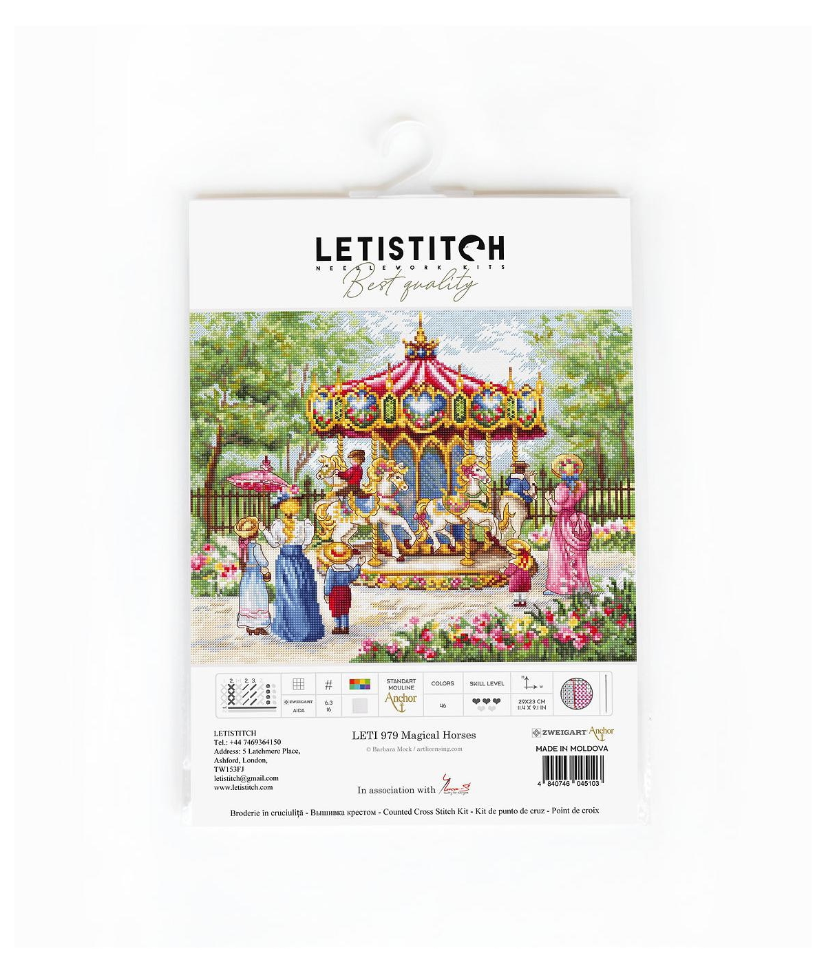 16359612 LetiStitch Counted Cross Stitch Kit Magical Horses sku 16359612