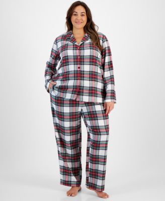 Macys stewart plaid pajamas sale