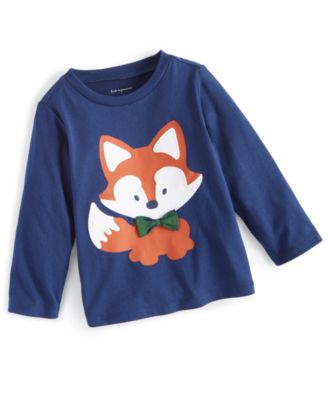 First Impressions - Baby Boys Fox Buddy Long-Sleeve T-Shirt, Created for Macy's