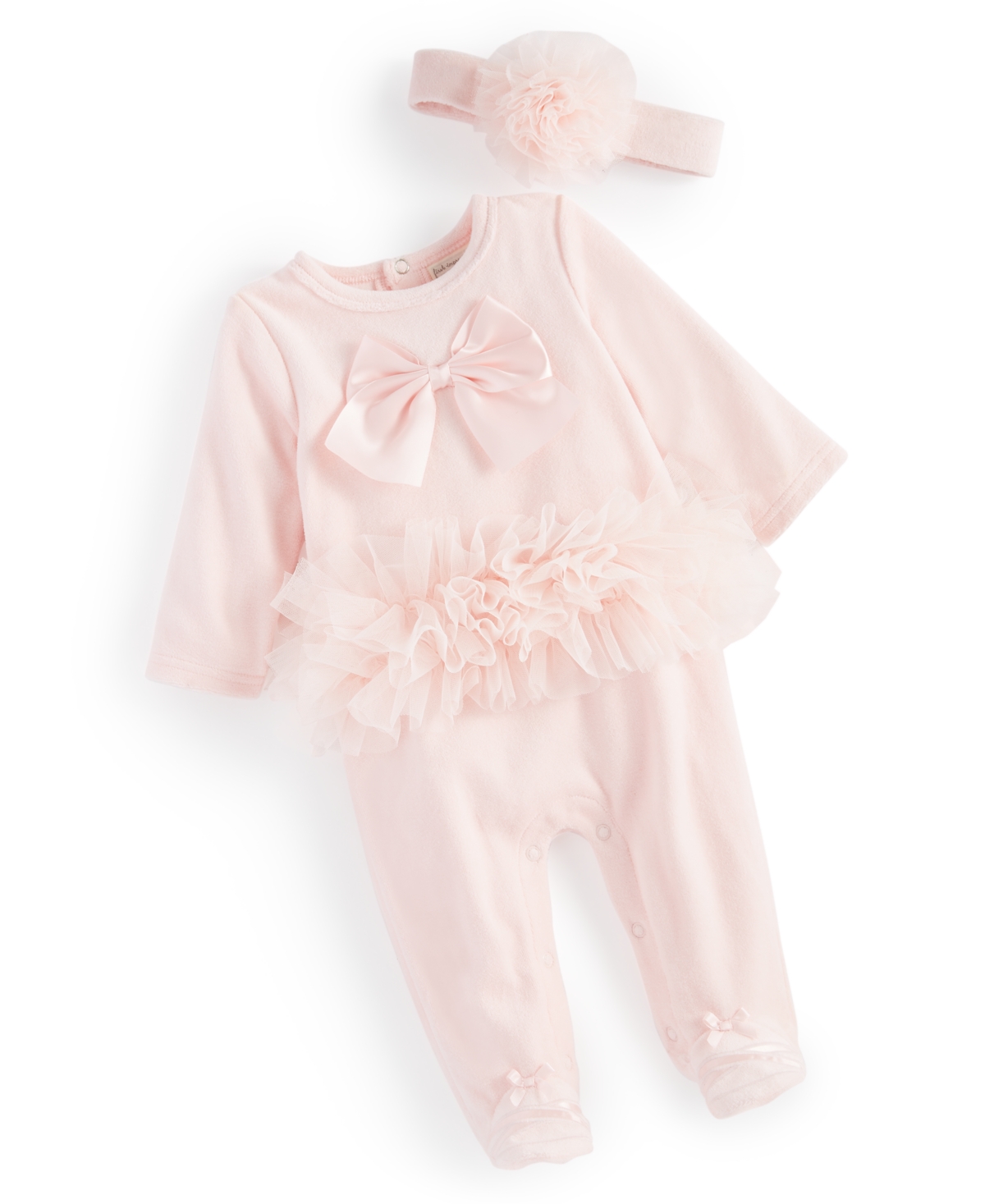 First Impressions Baby Girls Ballerina Coverall, Created For Macy's In Creamy Berry