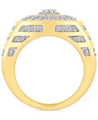 Men's Diamond Multi-Cluster Statement Ring (2 ct. t.w.) in 10k Gold