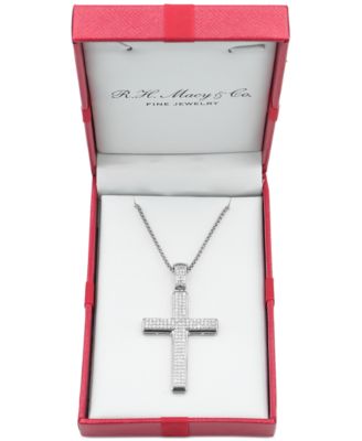 Men's Diamond Cross 22 Pendant Necklace (1 ct. t.w.)