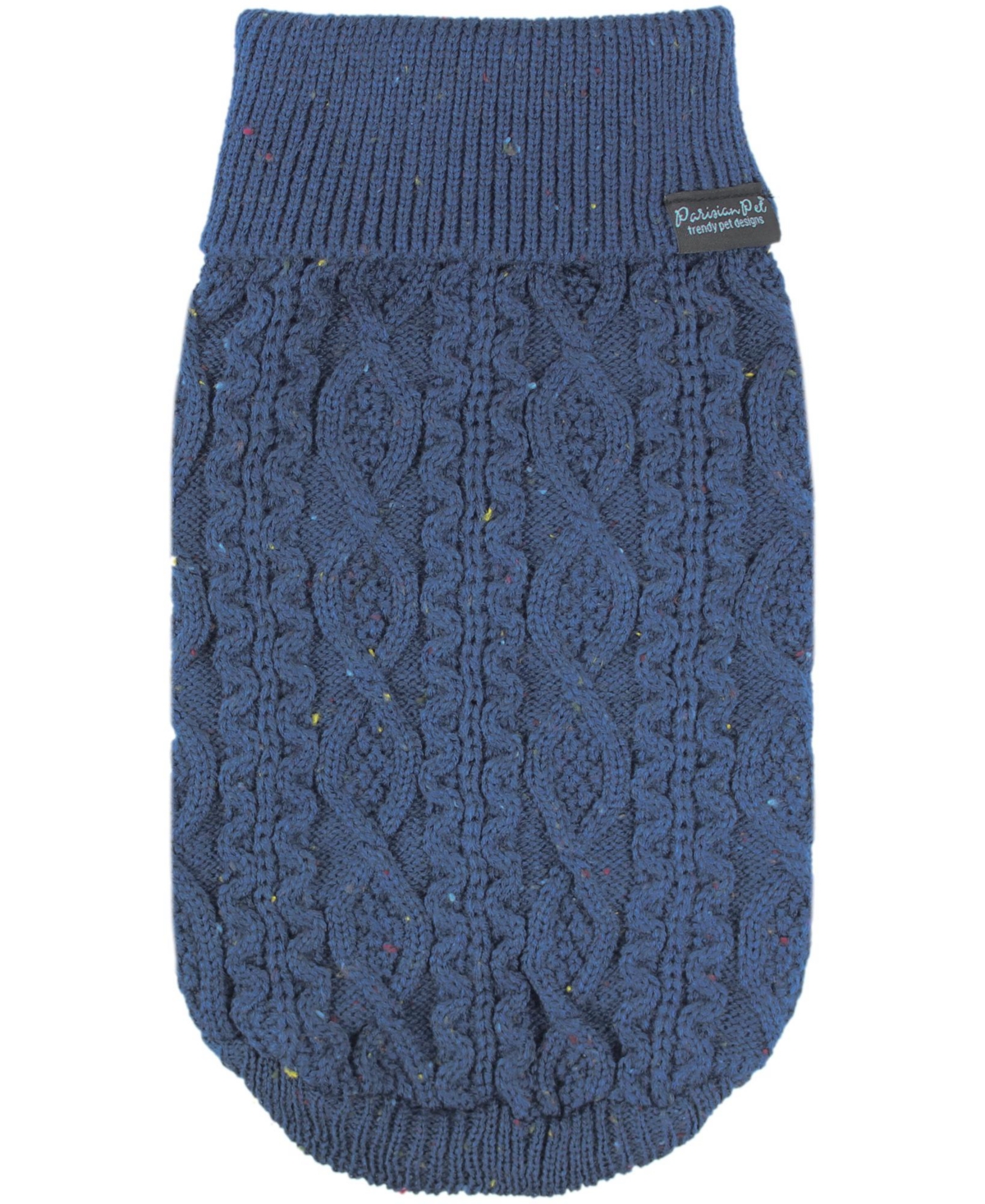Parisian Pet Cable Knit Navy Sweater